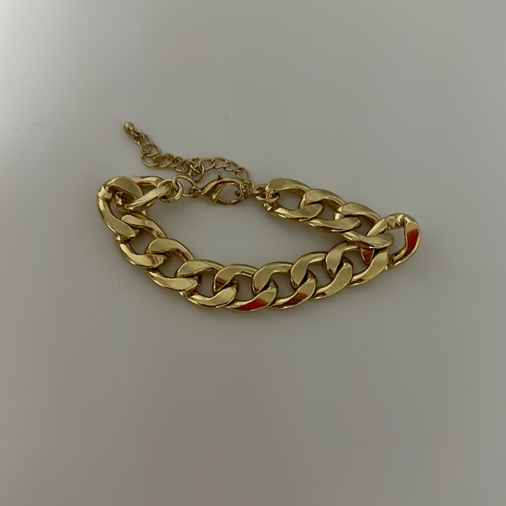 gold plated chunky bracelet